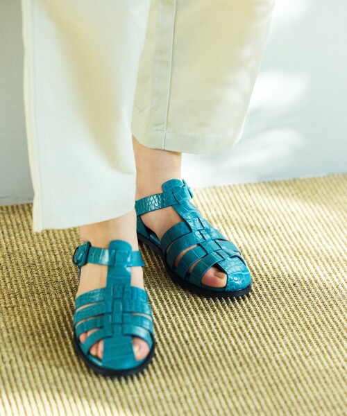 FREAK'S STORE(フリークスストア)の「Casselini/キャセリーニ カラーグルカサンダル/カラーグルカサンダル(サンダル・レディース・ターコイズブルー/ブラック・MEDIUM/LARGE/SMALL)」の2枚目の写真