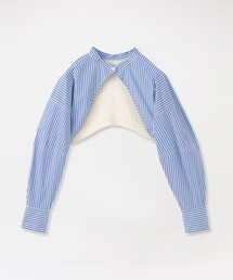 ストライプクロップトコンビトップス