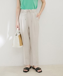 VIS | 【接触冷感・洗える】リネンライクイージーパンツ(スラックス)