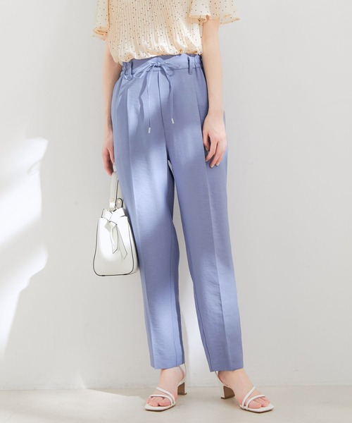 VIS（ビス）の「【接触冷感・洗える】イージーテーパードパンツ（スラックス・レディース・ベージュ/ネイビー/ホワイト系その他5/ブルー系その他5・SS/S/M/L/LL）」の9枚目の写真