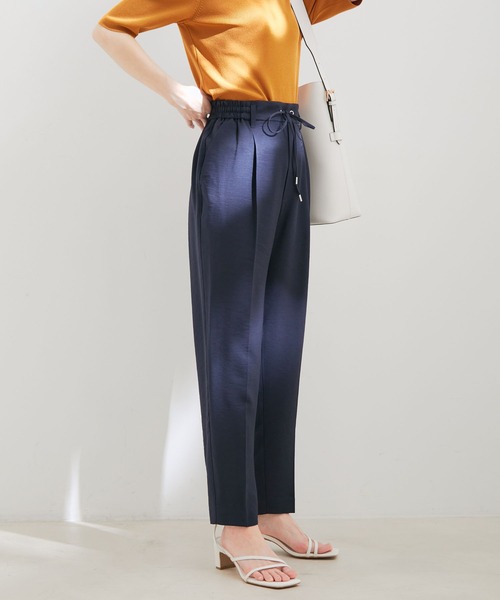 VIS（ビス）の「【接触冷感・洗える】イージーテーパードパンツ（スラックス・レディース・ベージュ/ネイビー/ホワイト系その他5/ブルー系その他5・SS/S/M/L/LL）」の17枚目の写真