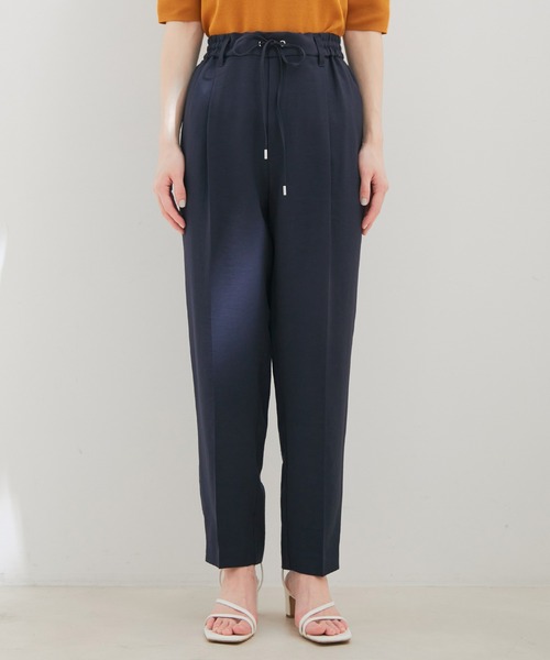 VIS（ビス）の「【接触冷感・洗える】イージーテーパードパンツ（スラックス・レディース・ベージュ/ネイビー/ホワイト系その他5/ブルー系その他5・SS/S/M/L/LL）」の20枚目の写真