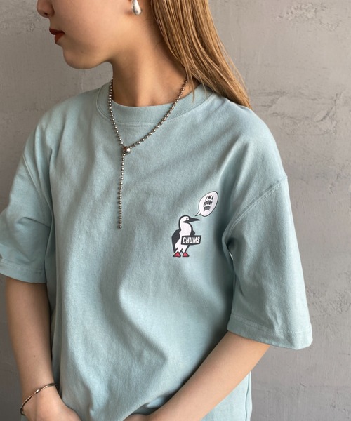CHUMS（チャムス）の「[CHUMS/チャムス] IM NOT A PENGUIN オーバーサイズバックプリントTシャツ（Tシャツ/カットソー・レディース・サックスブルー/ベージュ/ホワイト/ブラック・MEDIUM/XL/L/M）」の4枚目の写真