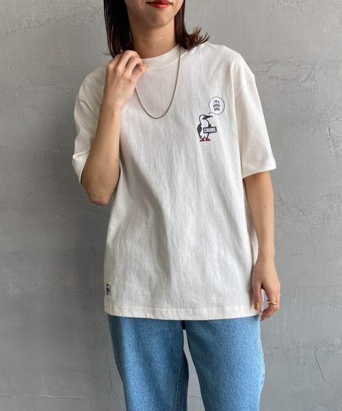 CHUMS（チャムス）の「[CHUMS/チャムス] IM NOT A PENGUIN オーバーサイズバックプリントTシャツ（Tシャツ/カットソー・レディース・サックスブルー/ベージュ/ホワイト/ブラック・MEDIUM/XL/L/M）」の12枚目の写真