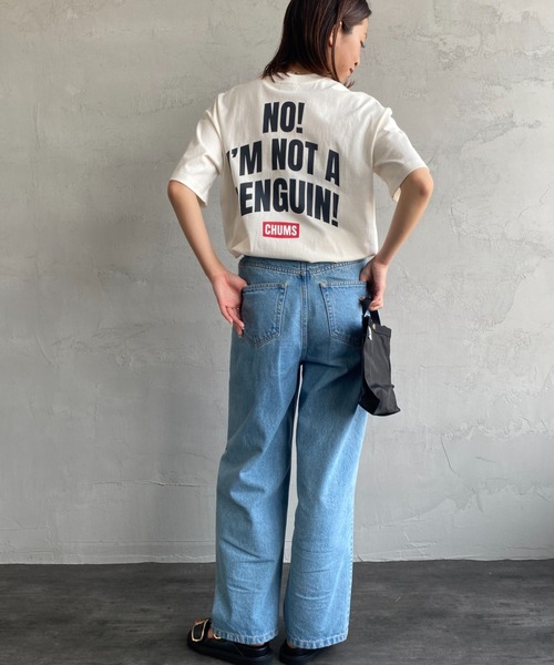 CHUMS（チャムス）の「[CHUMS/チャムス] IM NOT A PENGUIN オーバーサイズバックプリントTシャツ（Tシャツ/カットソー・レディース・サックスブルー/ベージュ/ホワイト/ブラック・MEDIUM/XL/L/M）」の11枚目の写真