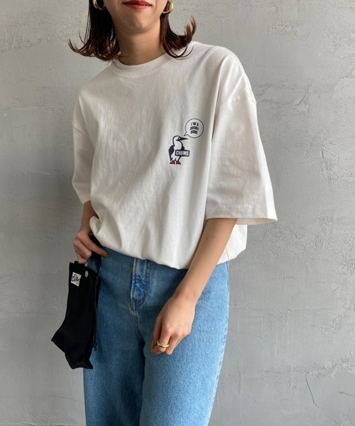 CHUMS（チャムス）の「[CHUMS/チャムス] IM NOT A PENGUIN オーバーサイズバックプリントTシャツ（Tシャツ/カットソー・レディース・サックスブルー/ベージュ/ホワイト/ブラック・MEDIUM/XL/L/M）」の17枚目の写真