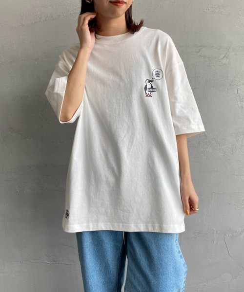 CHUMS（チャムス）の「[CHUMS/チャムス] IM NOT A PENGUIN オーバーサイズバックプリントTシャツ（Tシャツ/カットソー・レディース・サックスブルー/ベージュ/ホワイト/ブラック・MEDIUM/XL/L/M）」の20枚目の写真
