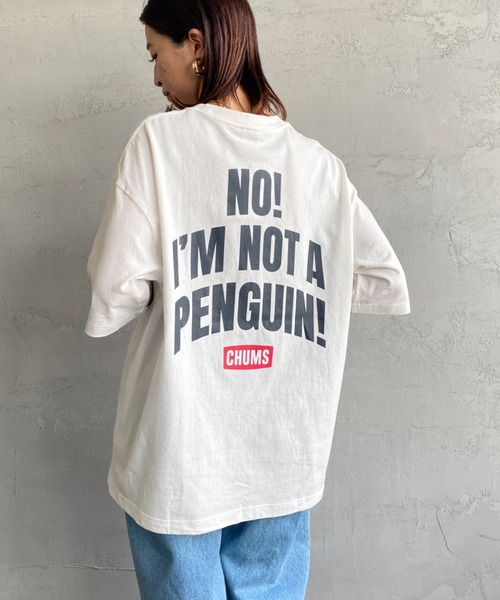 CHUMS（チャムス）の「[CHUMS/チャムス] IM NOT A PENGUIN オーバーサイズバックプリントTシャツ（Tシャツ/カットソー・レディース・サックスブルー/ベージュ/ホワイト/ブラック・MEDIUM/XL/L/M）」の22枚目の写真