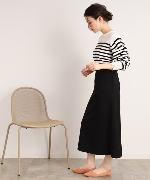 DRESKIP（ドレスキップ）の「◆【洗える】ぽわん袖のボタンデザインが大人かわいい！ボーダーニット（ニット/セーター・レディース・ベージュ系その他/ブラック系/オレンジ系その他2・02/03）」の20枚目の写真