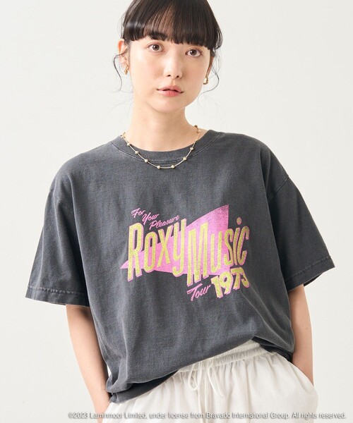 FREAK'S STORE（フリークスストア）の「ROXY MUSIC 半袖Tシャツ（Tシャツ/カットソー・レディース・オフホワイト/ブラック・ﾌﾘ-）」の2枚目の写真