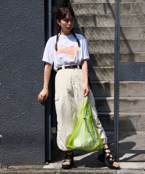 FREAK'S STORE（フリークスストア）の「ROXY MUSIC 半袖Tシャツ（Tシャツ/カットソー・レディース・オフホワイト/ブラック・ﾌﾘ-）」の3枚目の写真