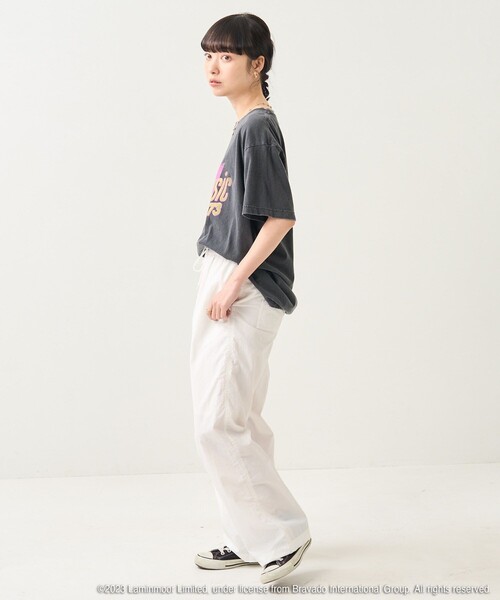 FREAK'S STORE（フリークスストア）の「ROXY MUSIC 半袖Tシャツ（Tシャツ/カットソー・レディース・オフホワイト/ブラック・ﾌﾘ-）」の7枚目の写真