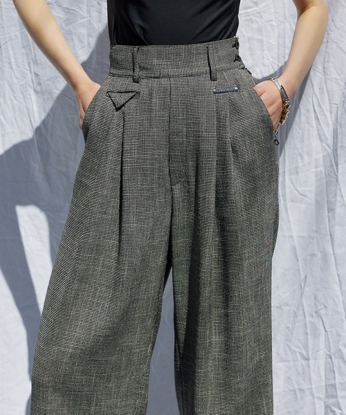 PRANK PROJECT（プランクプロジェクト）の「カラミワイドテーパードパンツ / Kalami Wide Tapered Pants（その他パンツ・レディース・グレー/ブラック/ホワイト・36/38）」の21枚目の写真