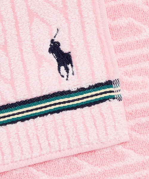 POLO RALPH LAUREN CHILDRENSWEAR（ポロ ラルフ ローレン チルドレンズウェア）の「ケーブル コットン テリー ハンカチーフ（ハンカチ/ハンドタオル・キッズ・ピンク・ONE）」の3枚目の写真