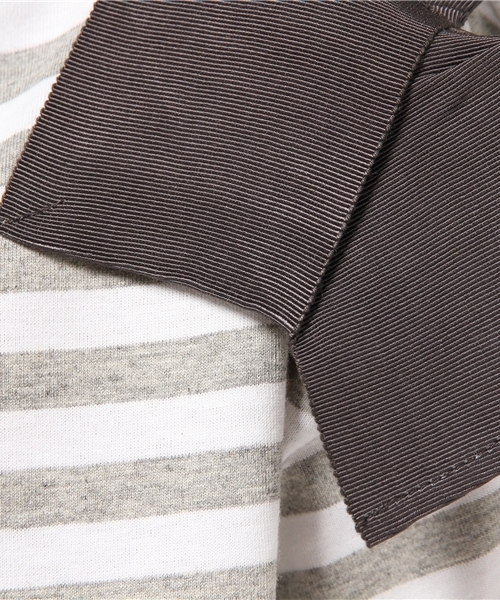 mystic（ミスティック）の「肩リボン半袖プルオーバー（Tシャツ/カットソー・レディース・グレー/ネイビー/ブラック/オフホワイト・ﾌﾘ-）」の10枚目の写真