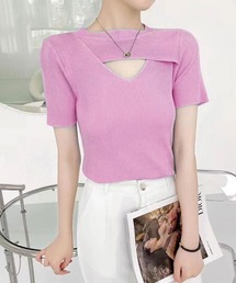 SPIGA | 胸開きﾘﾌﾞﾄｯﾌﾟｽ(その他トップス)