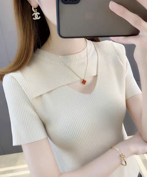 SPIGA（スピーガ）の「胸開きﾘﾌﾞﾄｯﾌﾟｽ（その他トップス・レディース・ピンク/ブラック/グリーン/ベージュ/ホワイト・FREE）」の12枚目の写真