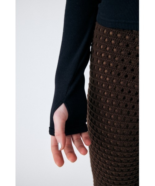 MOUSSY(マウジー)の「BOLERO AND CAMI セット(カーディガン/ボレロ・レディース・ブラック/ライトベージュ/ブラック系その他/ブルー系その他・FREE)」の14枚目の写真