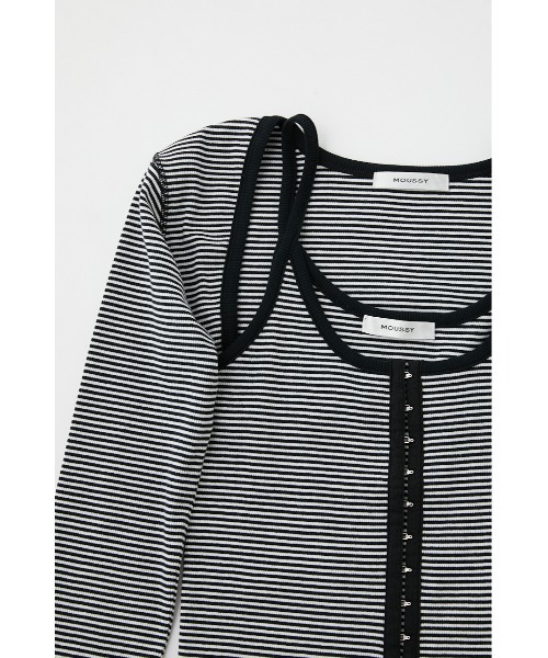 MOUSSY(マウジー)の「BOLERO AND CAMI セット(カーディガン/ボレロ・レディース・ブラック/ライトベージュ/ブラック系その他/ブルー系その他・FREE)」の19枚目の写真