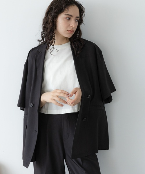 LAKOLE（ラコレ）の「カジュアルハーフスリーブジャケット
