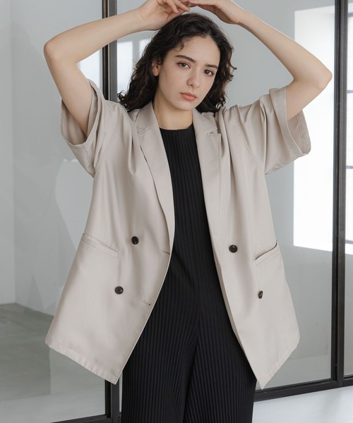 LAKOLE（ラコレ）の「カジュアルハーフスリーブジャケット