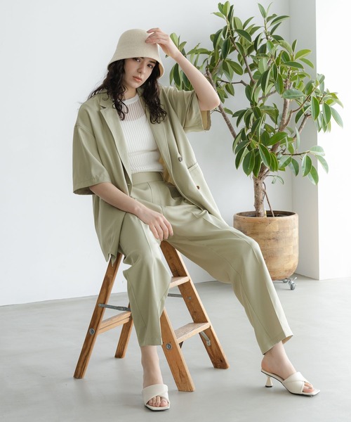 LAKOLE（ラコレ）の「カジュアルハーフスリーブジャケット