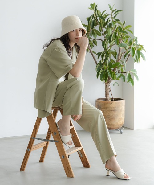 【crewre】ショールハーフスリーブジャケット キャメル size3 crewre online shop / ショールハーフスリーブジャケット