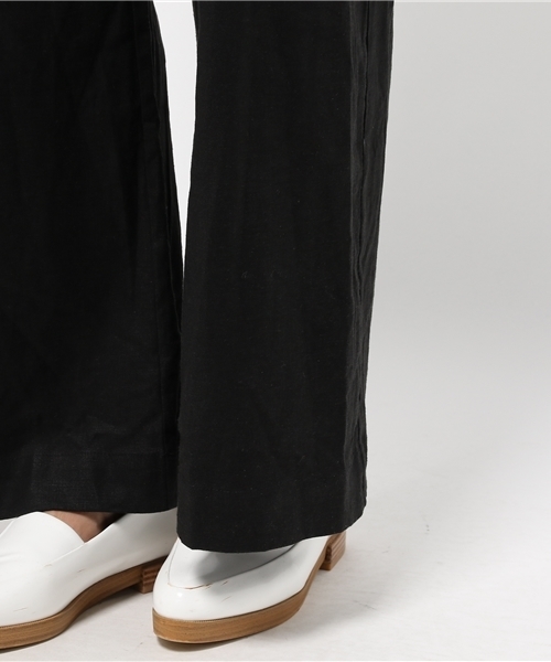 mystic（ミスティック）の「【Omekashi】ワイドサロペット（サロペット/オーバーオール・レディース・オフホワイト/ネイビー/ブラック・ﾌﾘ-）」の9枚目の写真