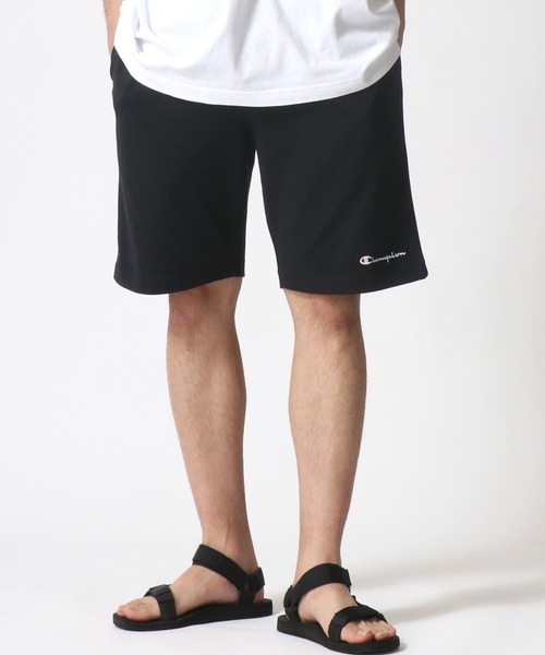 Champion（チャンピオン）の「Champion/チャンピオン コットンUSA ヘビーウェイト カットソー ロゴ ワンポイント刺繍 ショートパンツ/ハーフパンツ/無地ショーツ/レディース メンズ（スウェットパンツ・メンズ・ネイビー/チャコール/ホワイト/ブラック/グレー・M/XL/L）」の3枚目の写真