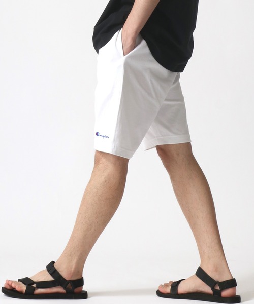 Champion（チャンピオン）の「Champion/チャンピオン コットンUSA ヘビーウェイト カットソー ロゴ ワンポイント刺繍 ショートパンツ/ハーフパンツ/無地ショーツ/レディース メンズ（スウェットパンツ・メンズ・ネイビー/チャコール/ホワイト/ブラック/グレー・M/XL/L）」の14枚目の写真