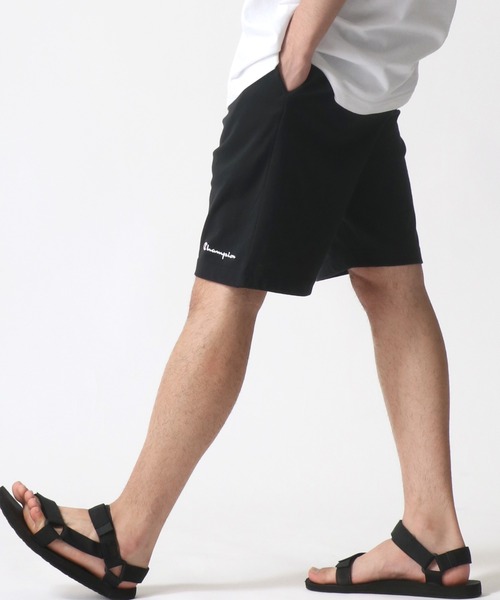 Champion（チャンピオン）の「Champion/チャンピオン コットンUSA ヘビーウェイト カットソー ロゴ ワンポイント刺繍 ショートパンツ/ハーフパンツ/無地ショーツ/レディース メンズ（スウェットパンツ・メンズ・ネイビー/チャコール/ホワイト/ブラック/グレー・M/XL/L）」の17枚目の写真