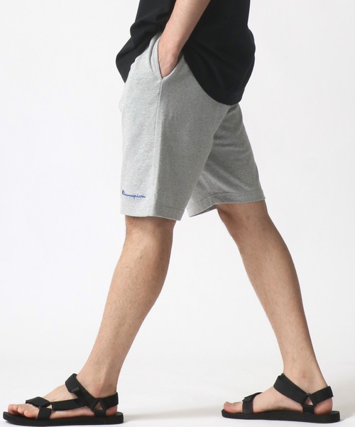 Champion（チャンピオン）の「Champion/チャンピオン コットンUSA ヘビーウェイト カットソー ロゴ ワンポイント刺繍 ショートパンツ/ハーフパンツ/無地ショーツ/レディース メンズ（スウェットパンツ・メンズ・ネイビー/チャコール/ホワイト/ブラック/グレー・M/XL/L）」の20枚目の写真
