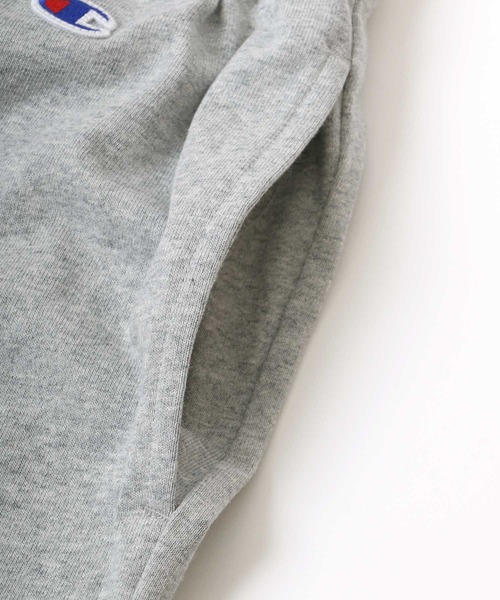 Champion（チャンピオン）の「Champion/チャンピオン コットンUSA ヘビーウェイト カットソー ロゴ ワンポイント刺繍 ショートパンツ/ハーフパンツ/無地ショーツ/レディース メンズ（スウェットパンツ・メンズ・ネイビー/チャコール/ホワイト/ブラック/グレー・M/XL/L）」の11枚目の写真