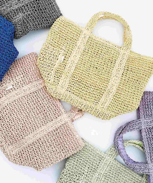 ROOTOTE（ルートート）の「ルートート/手編み EU.デリ.パニエ-A（かごバッグ・レディース・ミント/クリーム/ラベンダー/ピンク/スミクロ/ブルー・FREE）」の17枚目の写真