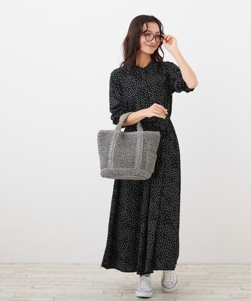 ROOTOTE（ルートート）の「ルートート/手編み EU.デリ.パニエ-A（かごバッグ・レディース・ミント/クリーム/ラベンダー/ピンク/スミクロ/ブルー・FREE）」の22枚目の写真