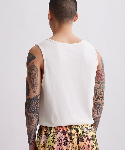 Saturdays NYC（サタデーズ ニューヨークシティ ）の「Cotton Rib Tank（タンクトップ・メンズ・ブラック/オフホワイト・X-SMALL/M/S/L/XL）」の3枚目の写真