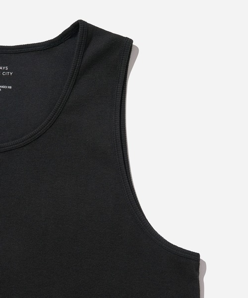 Saturdays NYC（サタデーズ ニューヨークシティ ）の「Cotton Rib Tank（タンクトップ・メンズ・ブラック/オフホワイト・X-SMALL/M/S/L/XL）」の9枚目の写真