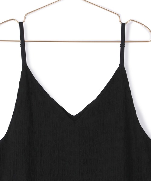 ROPE' PICNIC（ロペピクニック）の「リンクコーデ/シャーリングカットジャガードキャミワンピース（ワンピース・レディース・ブラック/ブルー/ライトグリーン・38）」の10枚目の写真