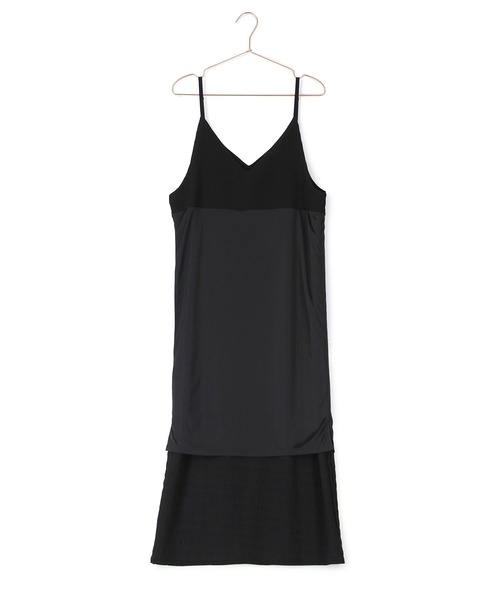 ROPE' PICNIC（ロペピクニック）の「リンクコーデ/シャーリングカットジャガードキャミワンピース（ワンピース・レディース・ブラック/ブルー/ライトグリーン・38）」の17枚目の写真