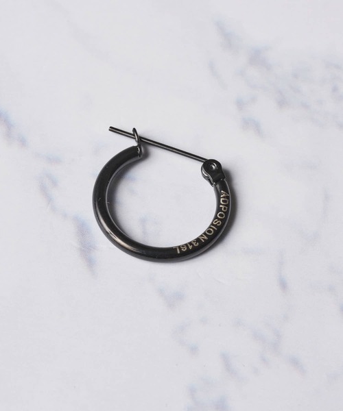 ADPOSION(アドポーション)の「【WEB限定】14mm フープピアス(片耳)(ピアス(片耳用)・レディース・シルバー/ゴールド/ブラック・FREE)」の5枚目の写真