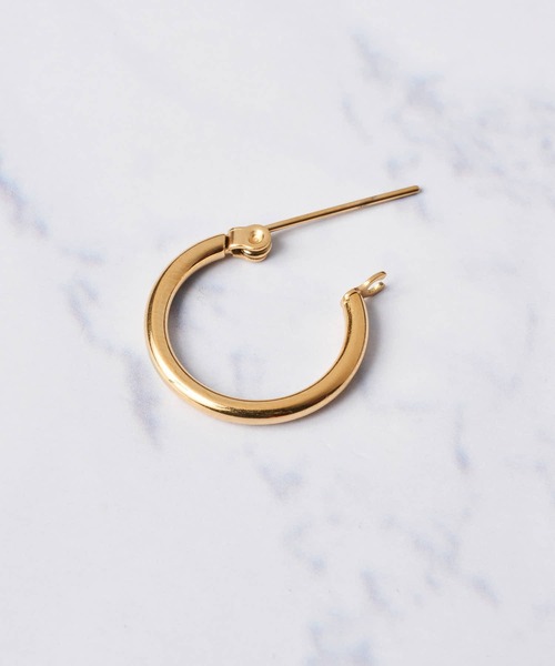 ADPOSION(アドポーション)の「【WEB限定】14mm フープピアス(片耳)(ピアス(片耳用)・レディース・シルバー/ゴールド/ブラック・FREE)」の8枚目の写真