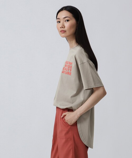 GALLEST(ギャレスト)の「ワンポイントロゴTシャツ(Tシャツ/カットソー・レディース・ホワイト/ブラック/サンドベージュ・13/38)」の6枚目の写真