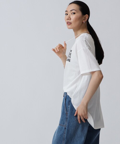 GALLEST(ギャレスト)の「ワンポイントロゴTシャツ(Tシャツ/カットソー・レディース・ホワイト/ブラック/サンドベージュ・13/38)」の13枚目の写真