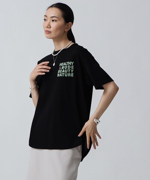 GALLEST(ギャレスト)の「ワンポイントロゴTシャツ(Tシャツ/カットソー・レディース・ホワイト/ブラック/サンドベージュ・13/38)」の16枚目の写真
