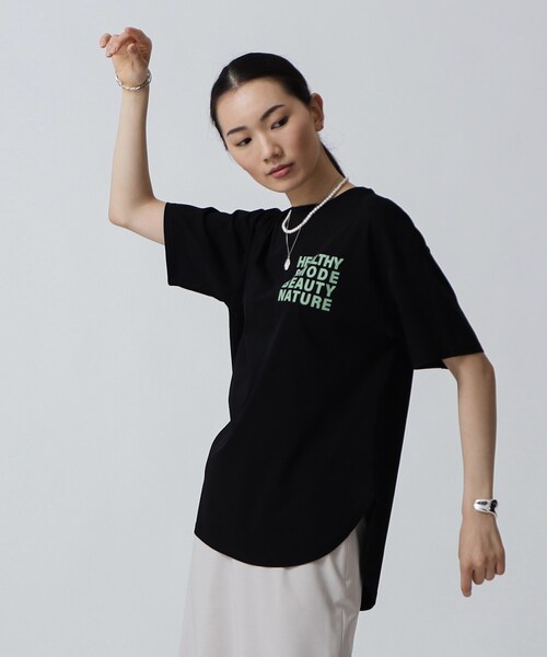 GALLEST(ギャレスト)の「ワンポイントロゴTシャツ(Tシャツ/カットソー・レディース・ホワイト/ブラック/サンドベージュ・13/38)」の17枚目の写真