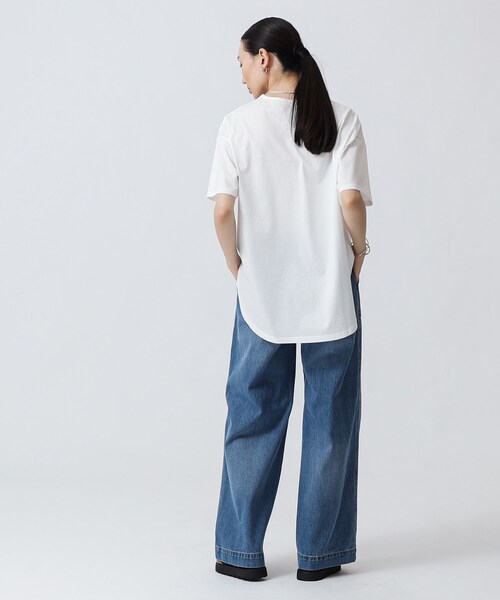 GALLEST(ギャレスト)の「ワンポイントロゴTシャツ(Tシャツ/カットソー・レディース・ホワイト/ブラック/サンドベージュ・13/38)」の21枚目の写真
