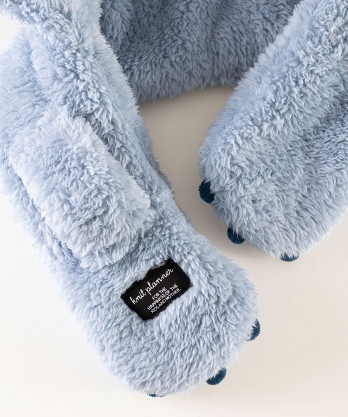 KP DECO（ケーピーデコ）の「くまモチーフ帽子(S-M)（ニットキャップ/ビーニー・キッズ・ベージュ/ブルー・MEDIUM/SMALL）」の3枚目の写真