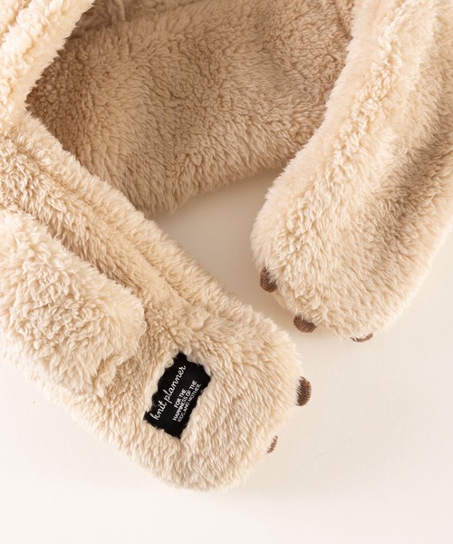 KP DECO（ケーピーデコ）の「くまモチーフ帽子(S-M)（ニットキャップ/ビーニー・キッズ・ベージュ/ブルー・MEDIUM/SMALL）」の4枚目の写真