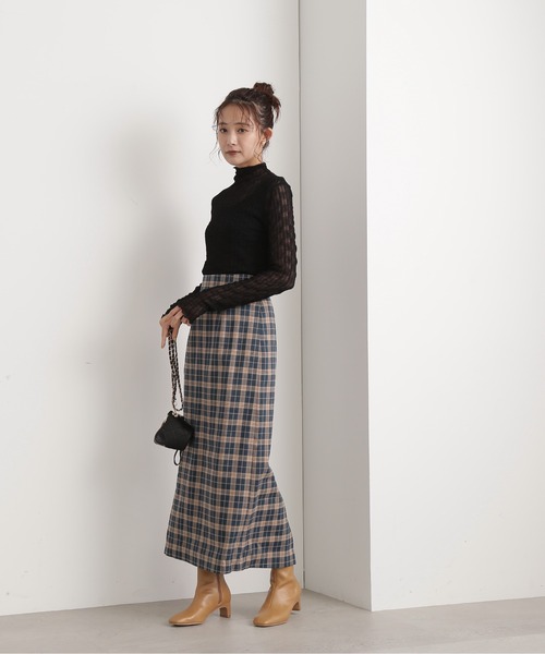 N.（N. Natural Beauty Basic）（エヌエヌナチュラルビューティーベーシック）の「◆シアーウェーブカットソー（Tシャツ/カットソー・レディース・ブラック/オフホワイト/ライトグリーン・MEDIUM）」の17枚目の写真