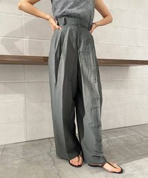 VIS/LINEN TUCK WIDE パンツ